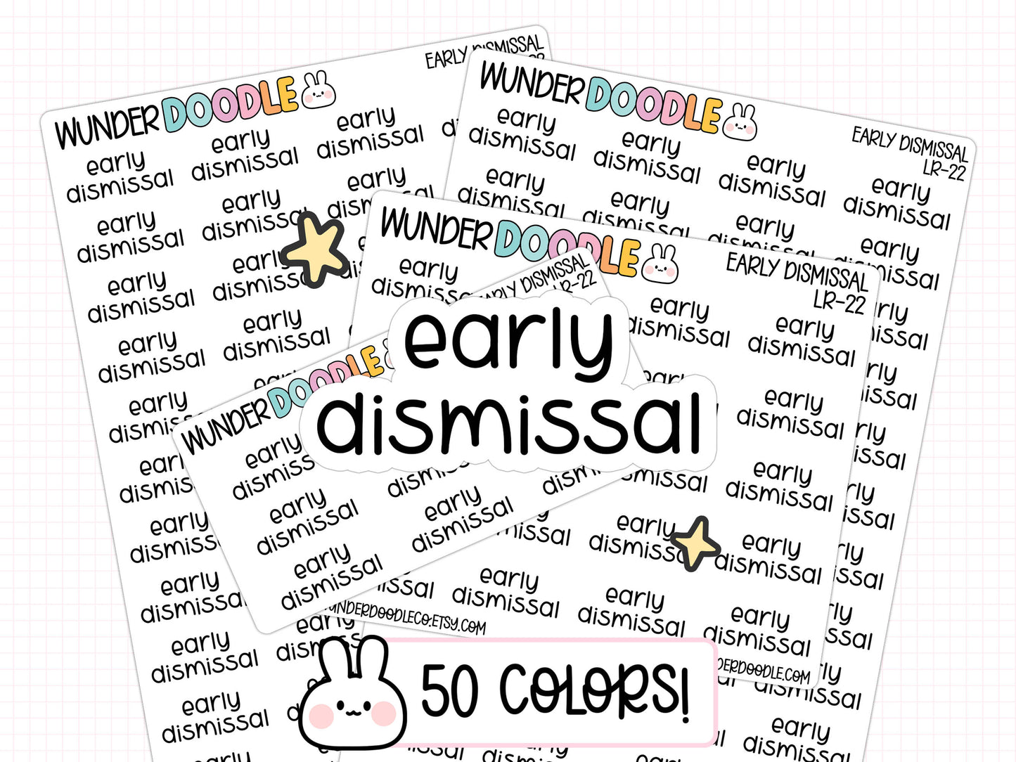 Early Dismissal Planner Stickers | LR-22
