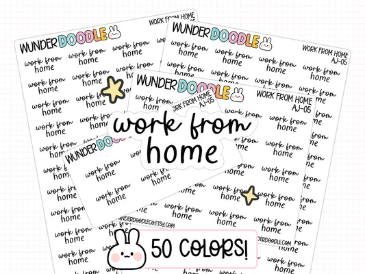 Work from home stickers, WFH stickers, planner stickers, work stickers, work planner, work schedule stickers, productivity planner