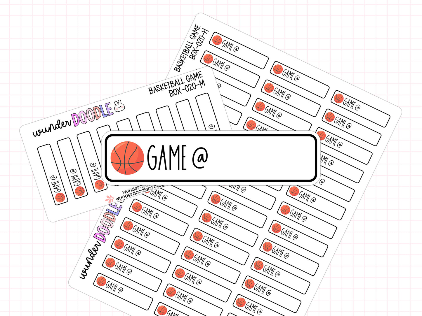 Basketball Game Planner Stickers | BOX-020