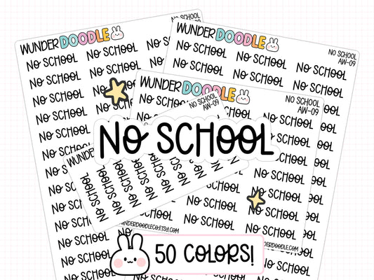 No School Planner Stickers | AW-09
