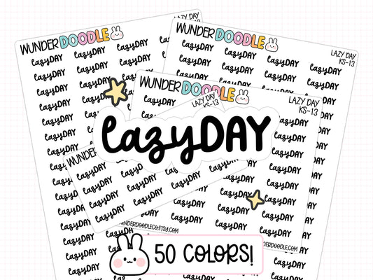Lazy Day Planner Stickers | KS-13