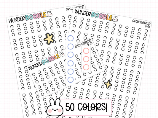 Circle Checklist Planner Stickers | B-01