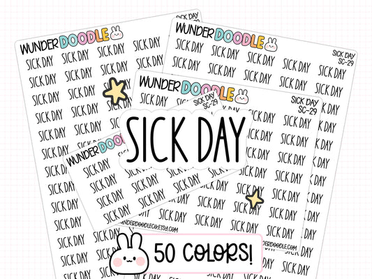 Sick Day Planner Stickers | SC-29