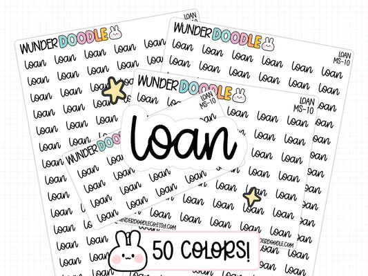 Loan Planner Stickers | MS-010