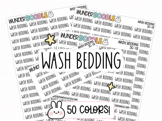Wash Bedding Planner Stickers | SC-18