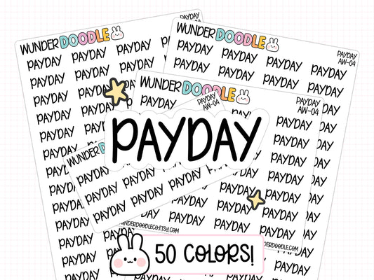 Payday Planner Stickers | AW-04
