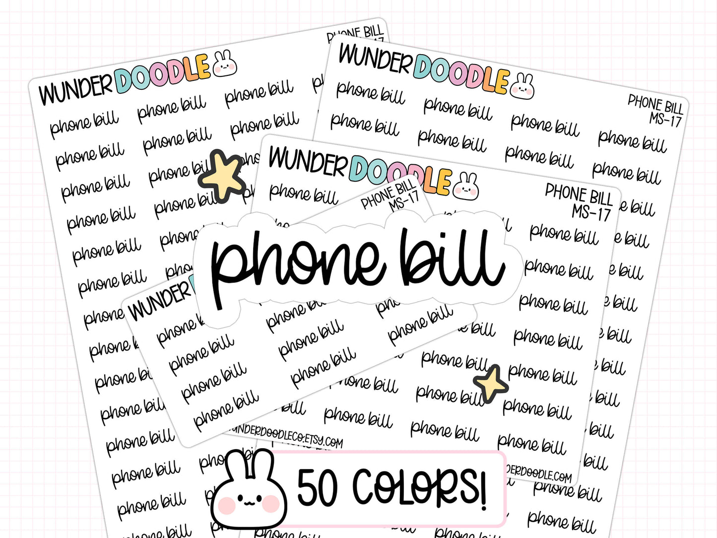 Phone Bill Planner Stickers | MS-017