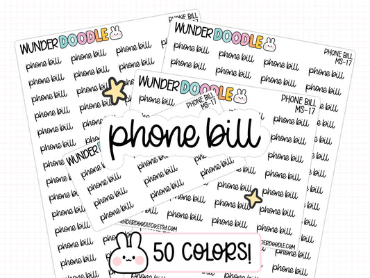 Phone Bill Planner Stickers | MS-017