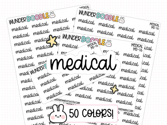 Medical Planner Stickers | MS-016