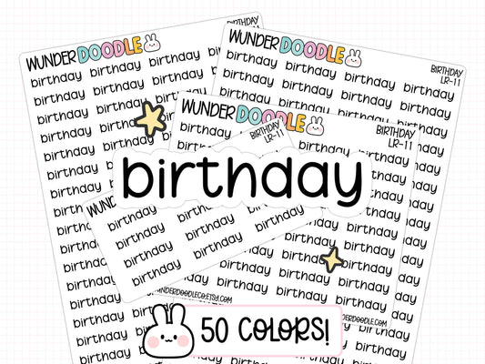 Birthday Planner Stickers | LR-11