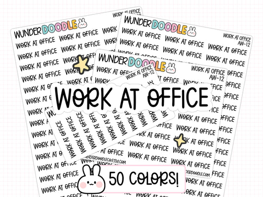 Work At Office Planner Stickers | AW-12