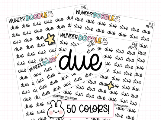 Due Planner Stickers | MS-33