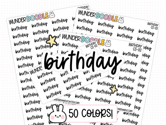 Birthday Planner Stickers | CS-03
