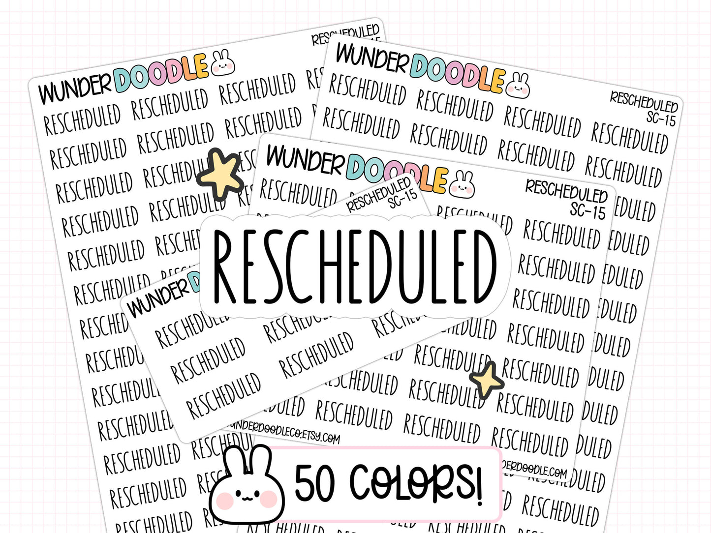 Rescheduled Planner Stickers | SC-15