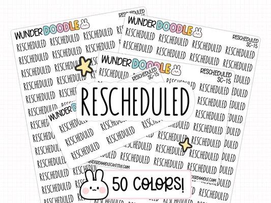 Rescheduled Planner Stickers | SC-15