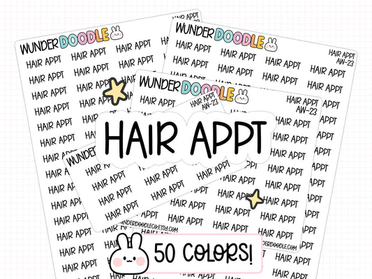 Hair Appt Planner Stickers | AW-23