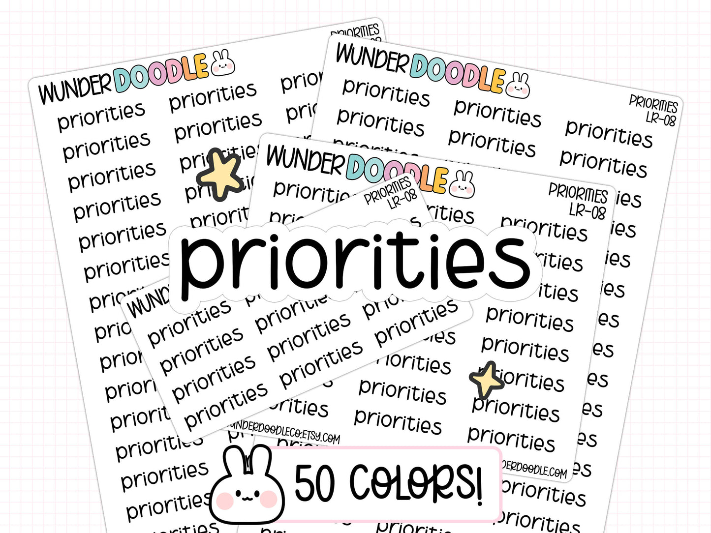 Priorities Planner Stickers | LR-08