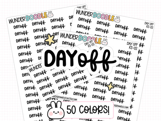 Day Off Planner Stickers | KS-03