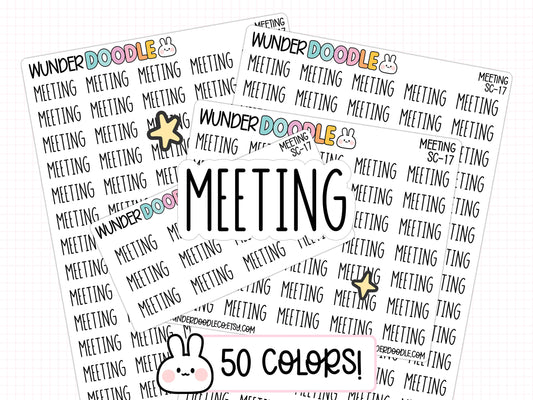 Meeting Planner Stickers | SC-17