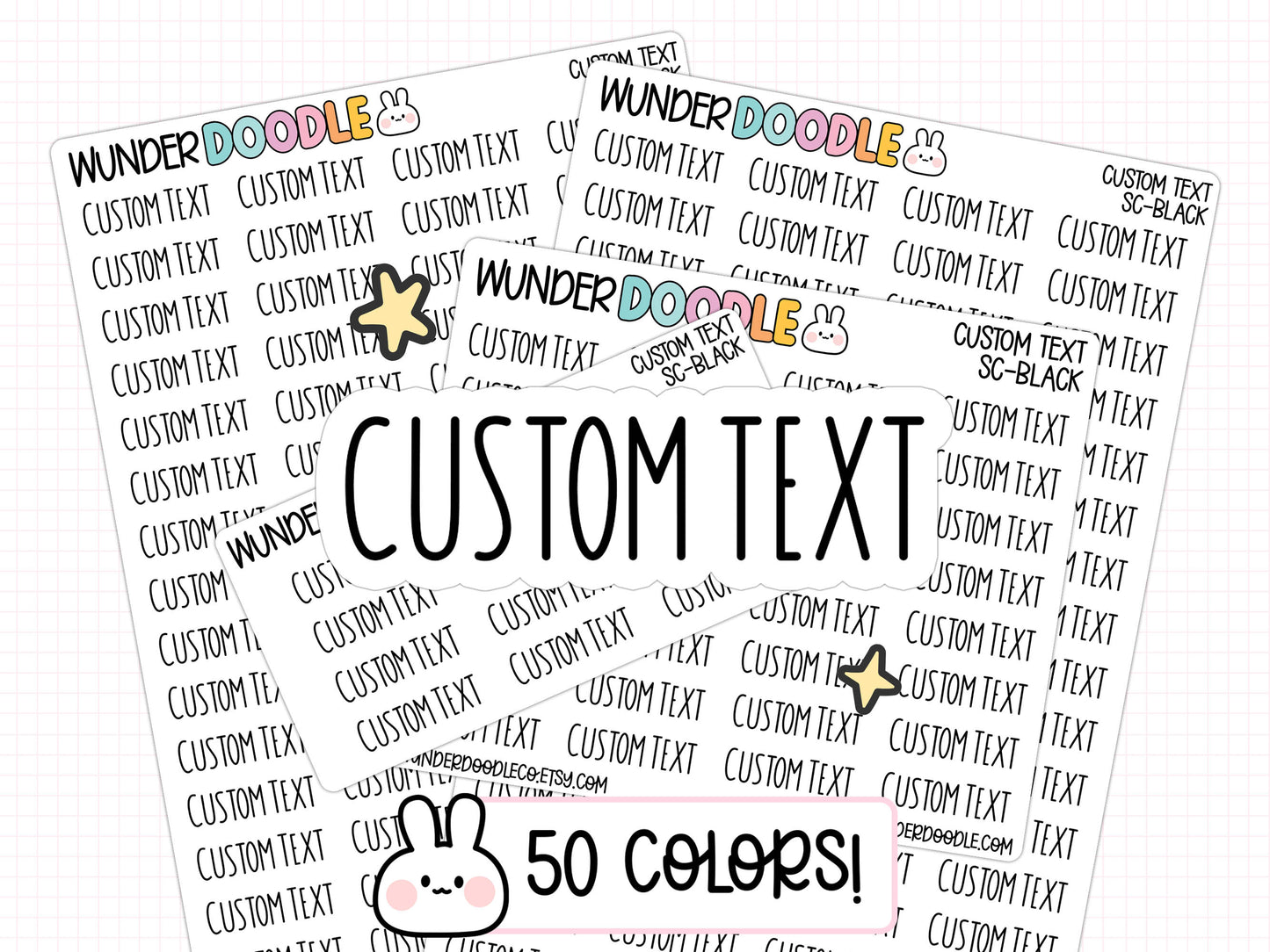 Custom Text Planner Stickers | SC-CUSTOM