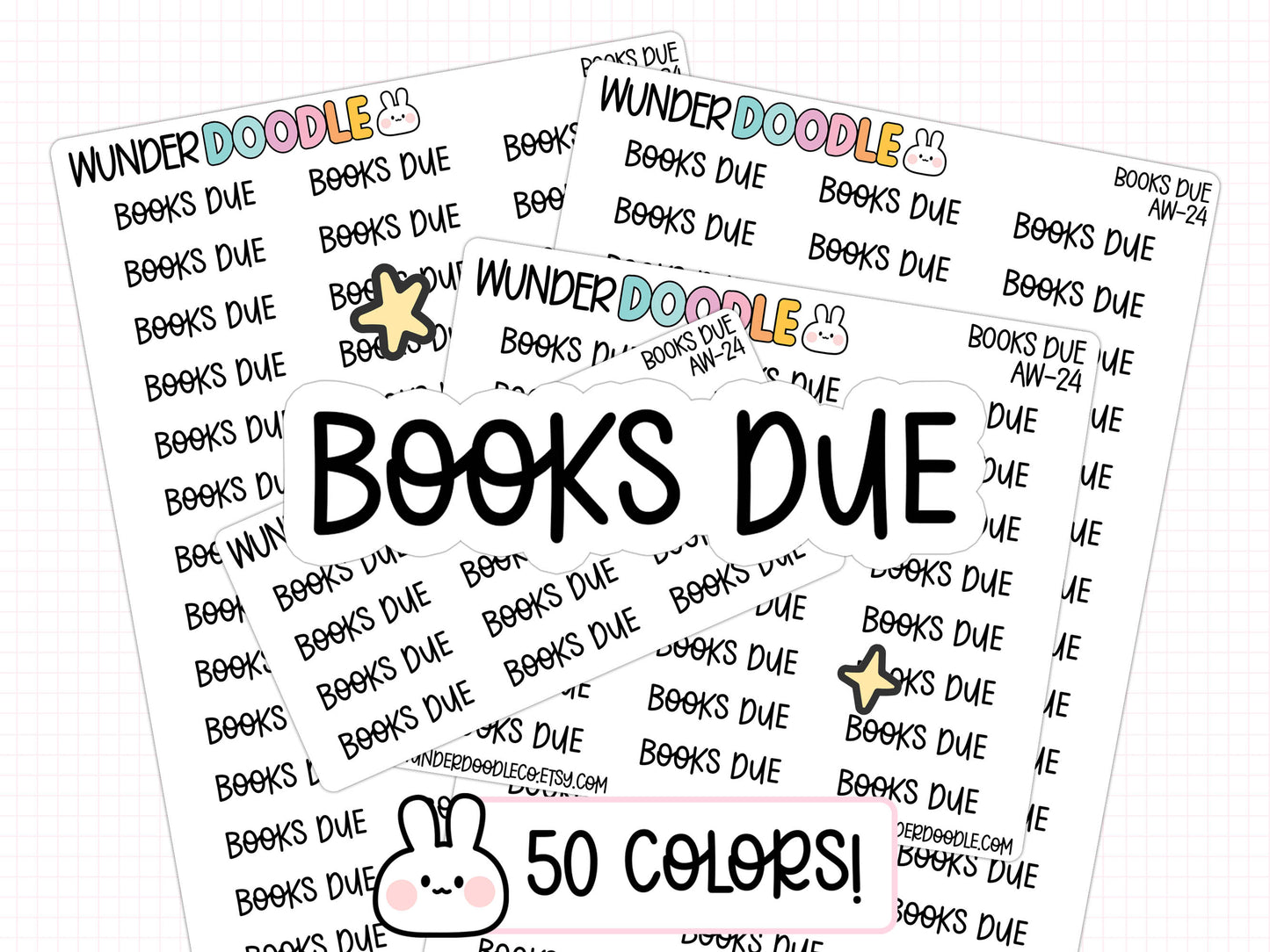 Books Due Planner Stickers | AW-24