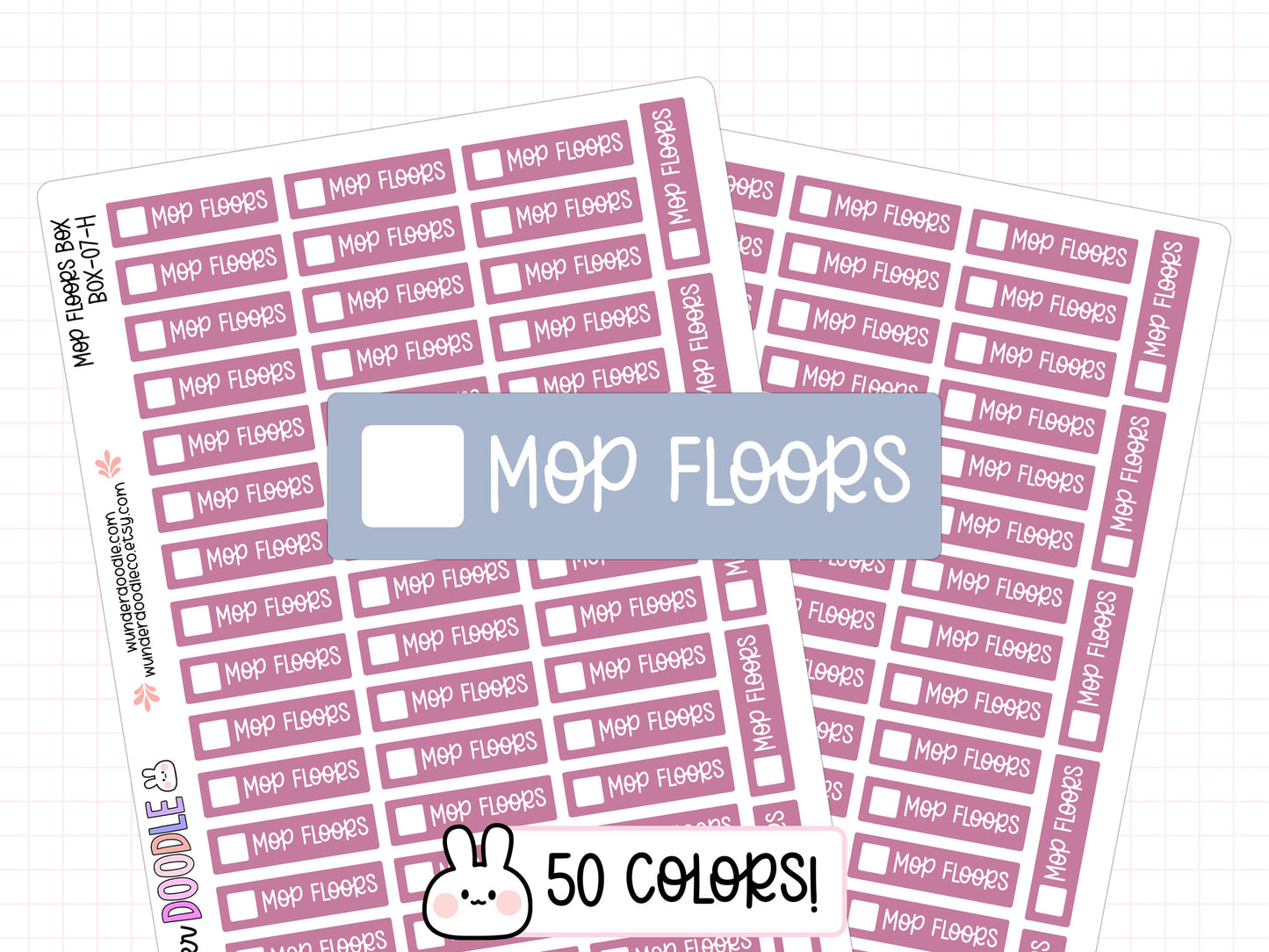 Mop Floors Planner Stickers | BOX-07