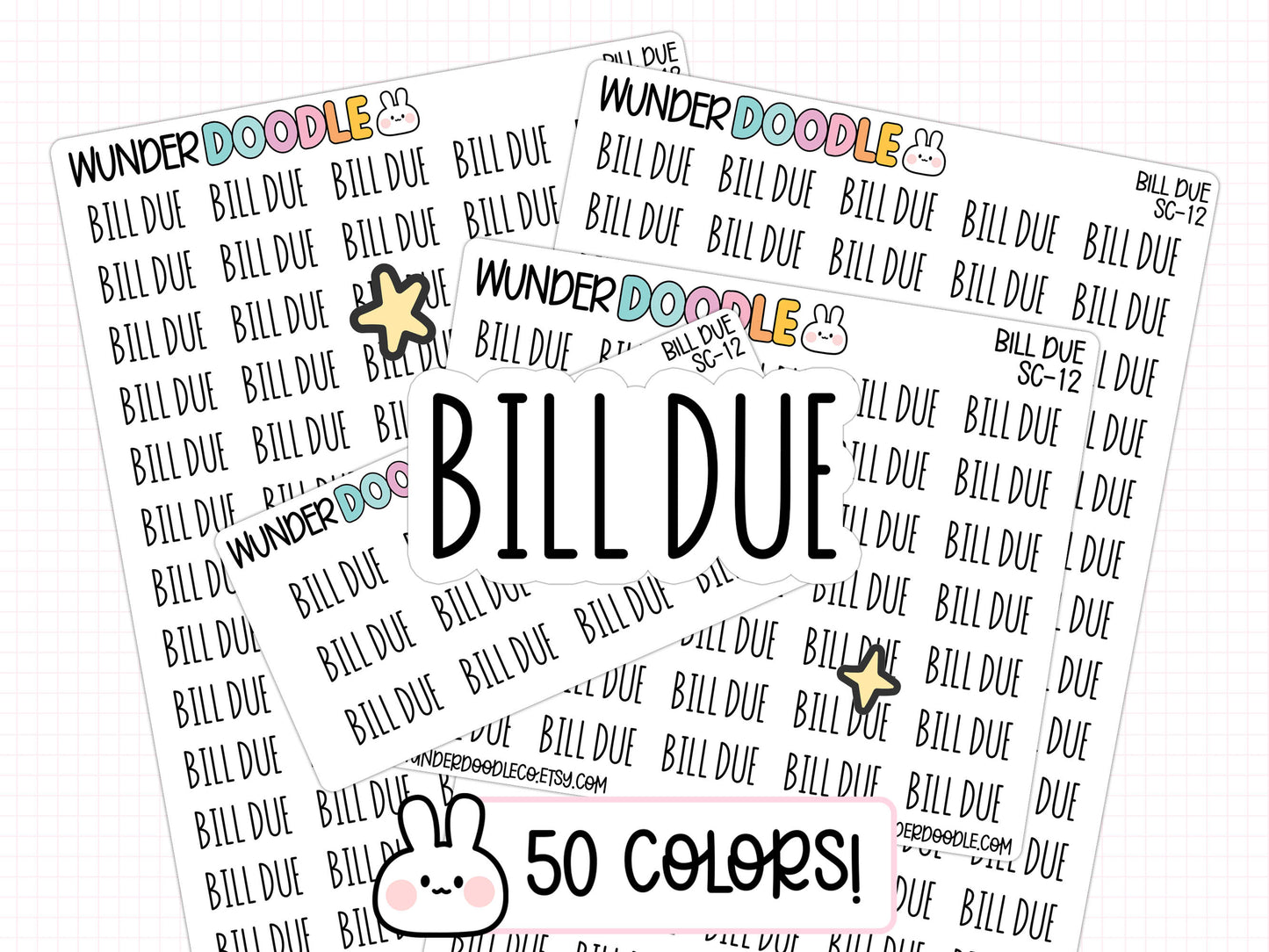 Bill Due Planner Stickers | SC-12