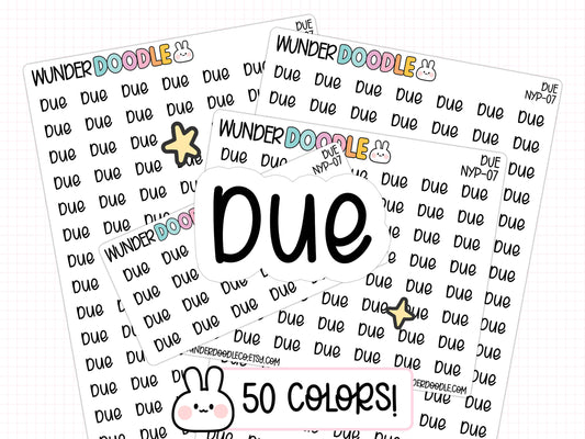 Due Planner Stickers | NYP-07