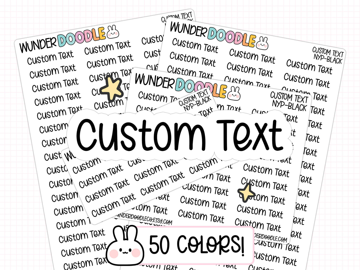 Custom Text Planner Stickers | NYP-CUSTOM