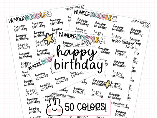 Happy birthday stickers, birthday stickers, birthday planner stickers, planner decals, planner labels, birthday sticker sheets