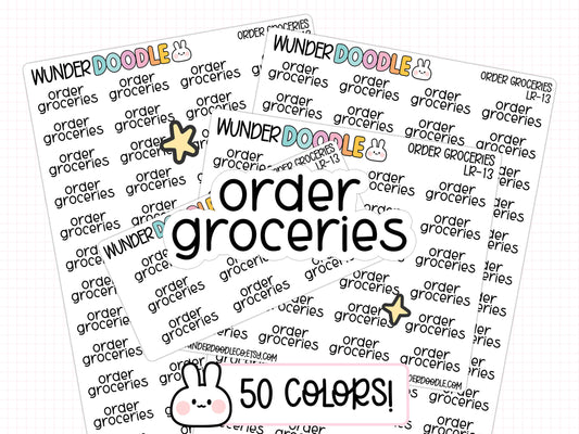Order Groceries Planner Stickers | LR-13