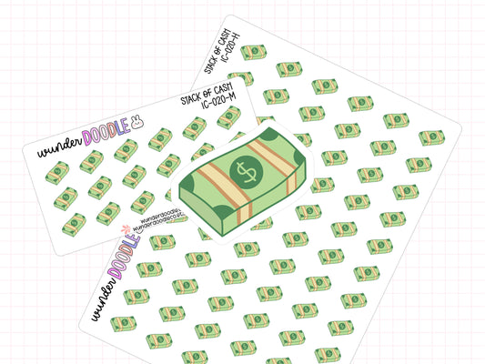 Stack of Cash Planner Stickers | IC-020