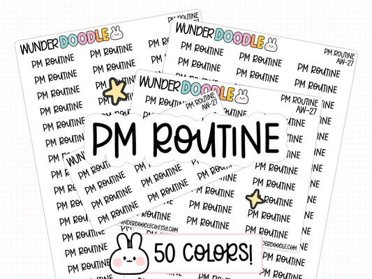 PM Routine Planner Stickers | AW-27