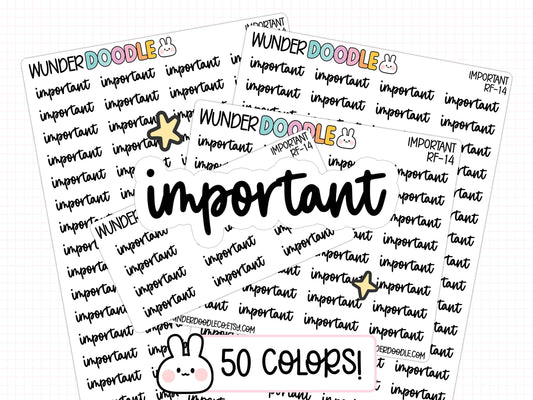 Important Planner Stickers | RF-14