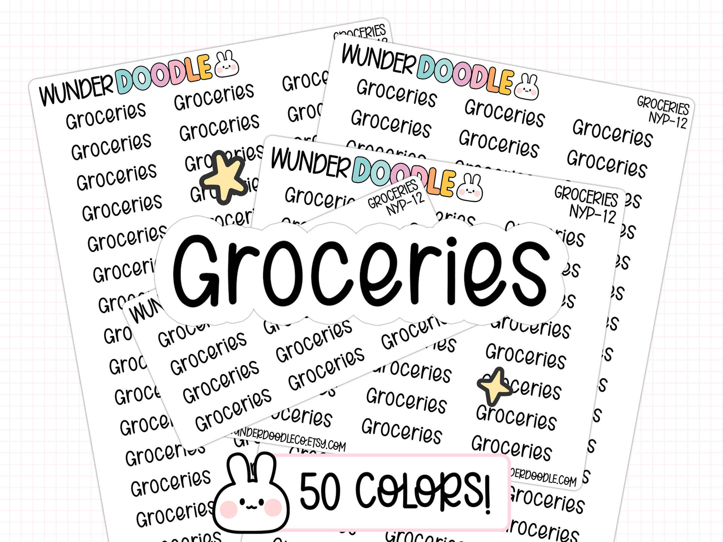 Groceries Planner Stickers | NYP-12