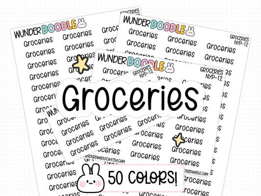 Groceries Planner Stickers | NYP-12
