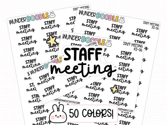 Staff Meeting Planner Stickers | KS-06