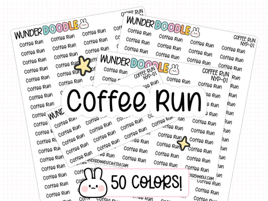 Coffee Run Planner Stickers | NYP-01