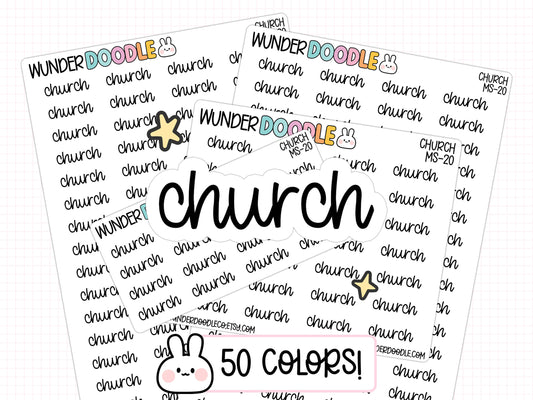 Church Planner Stickers | MS-20