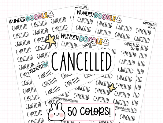 Cancelled Planner Stickers | SC-10