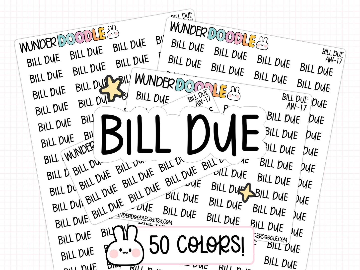 Bill Due Planner Stickers | AW-17