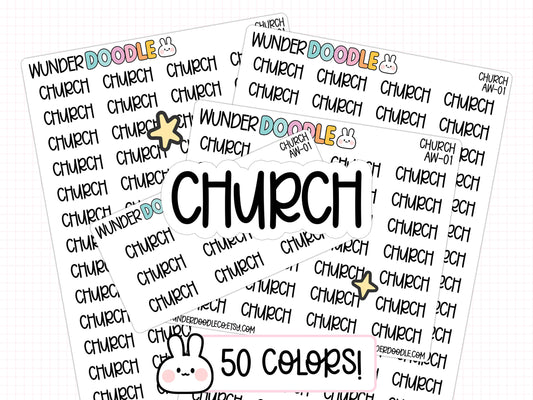 Church Planner Stickers | AW-01