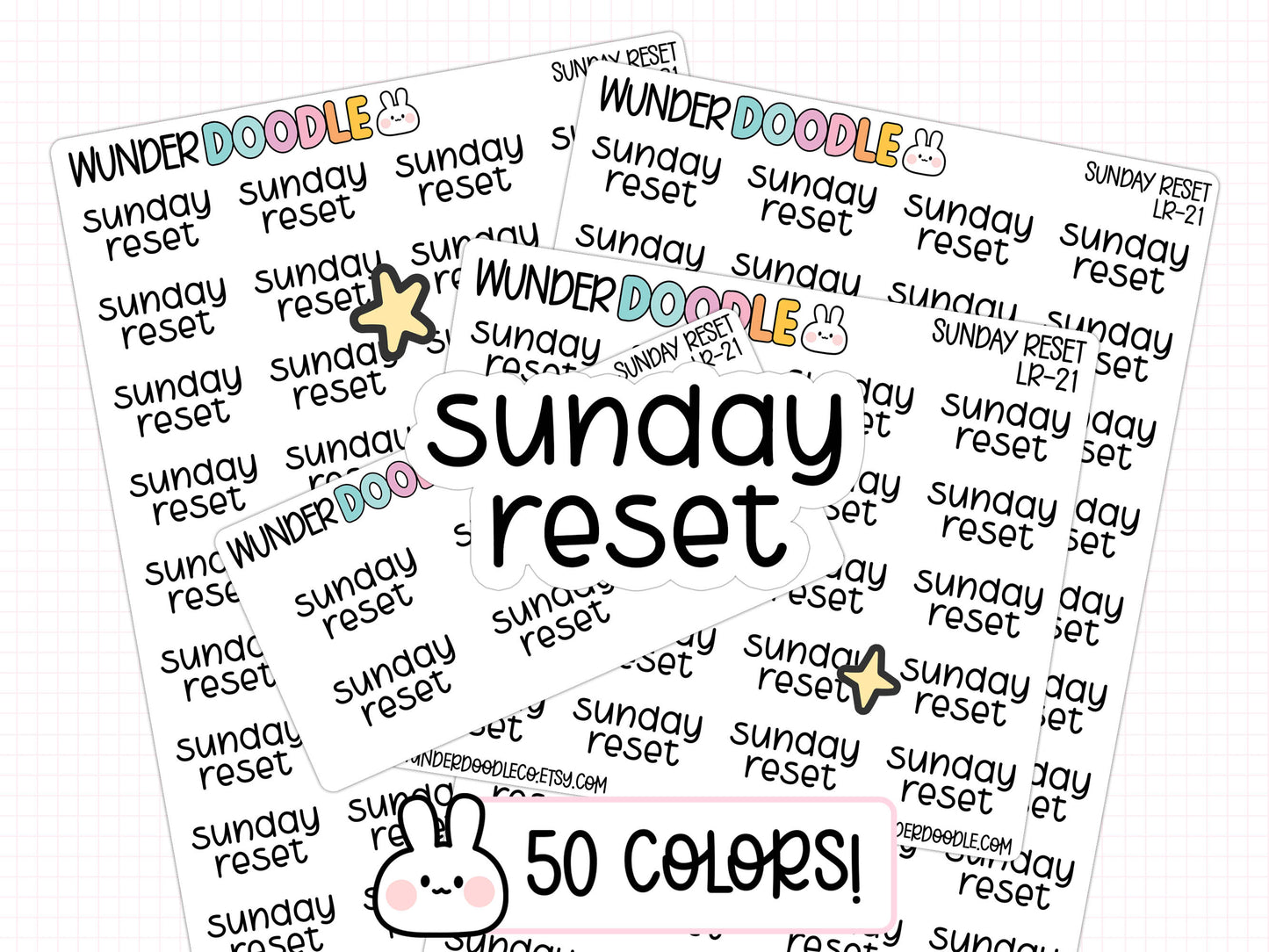 Sunday Reset Planner Stickers | LR-021