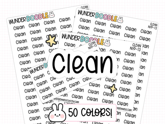 Clean Planner Stickers | NYP-13