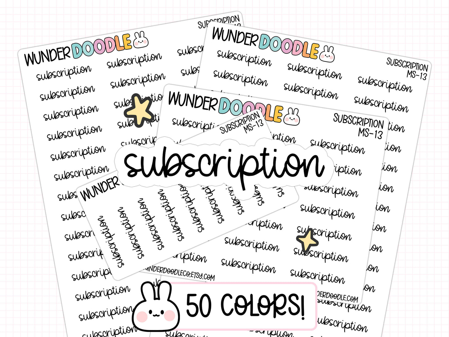 Subscription Planner Stickers | MS-13