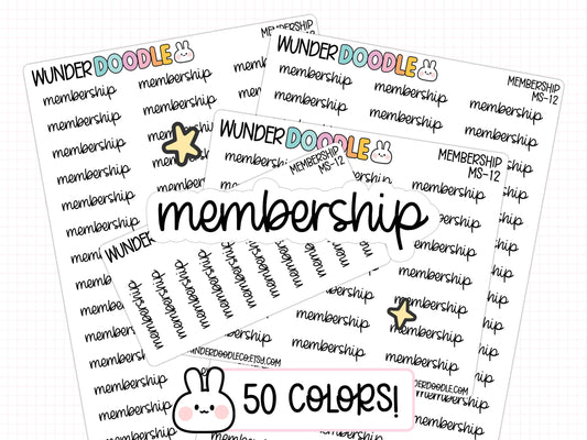 Membership Planner Stickers | MS-12