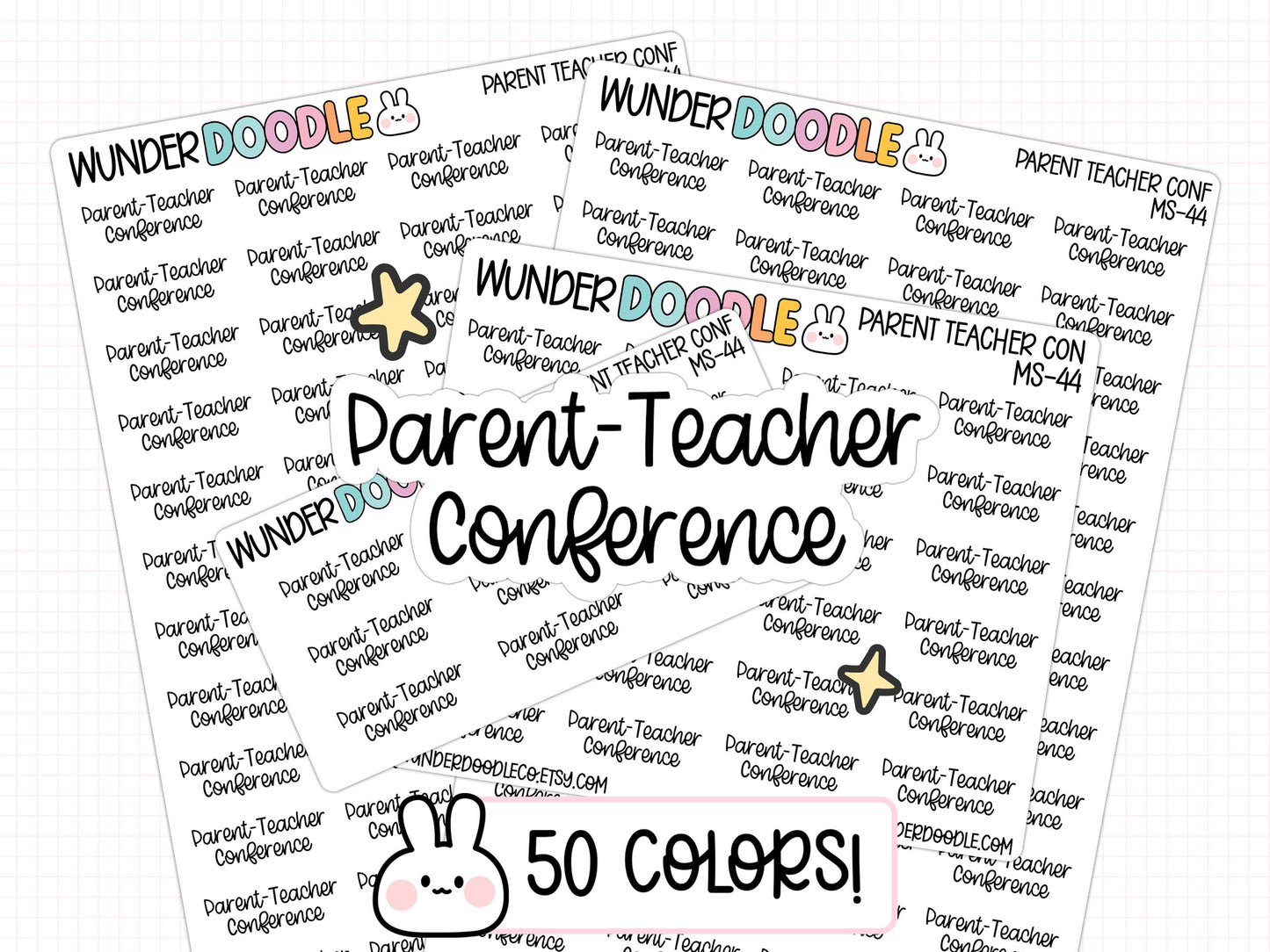 Parent Teacher Conference Planner Stickers | MS-44