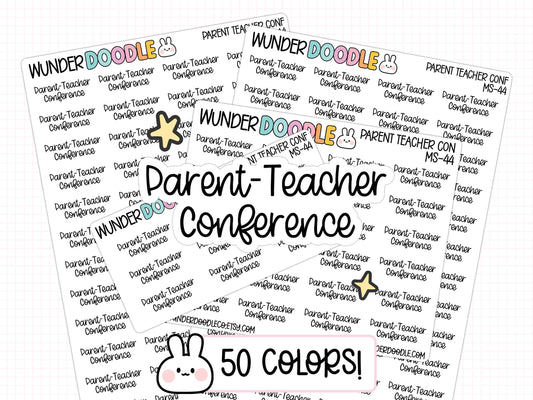 Parent Teacher Conference Planner Stickers | MS-44