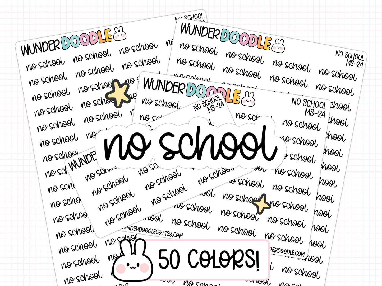 No School Planner Stickers | MS-24