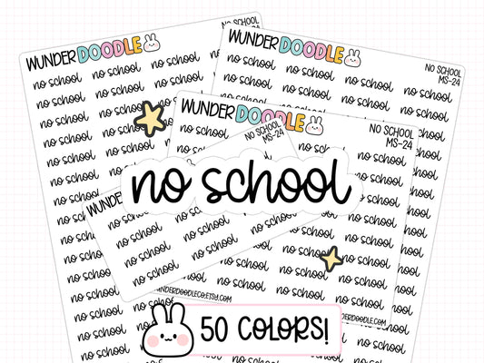 No School Planner Stickers | MS-24